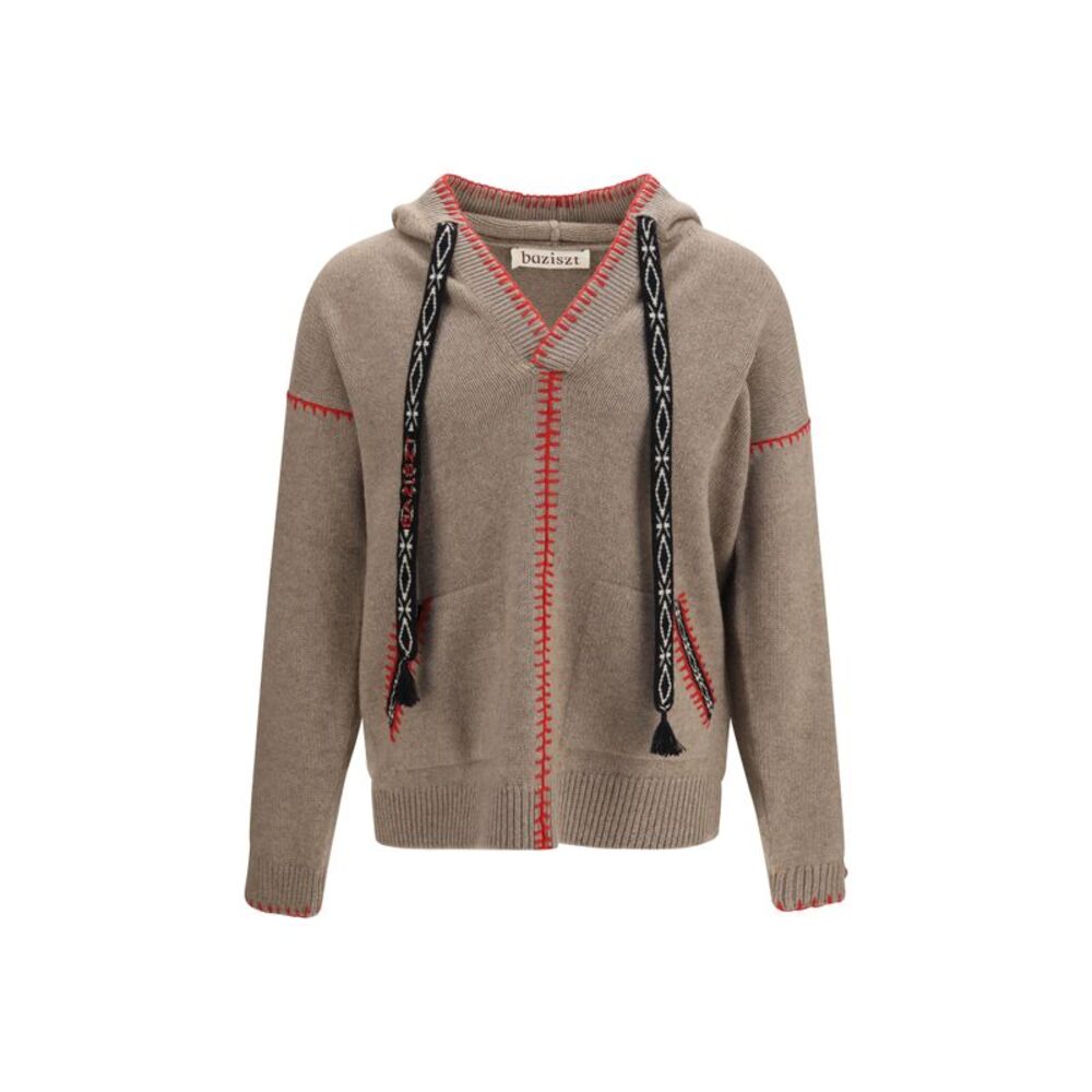 Baziszt Men Kafti Embroidered Cashmere Sweater